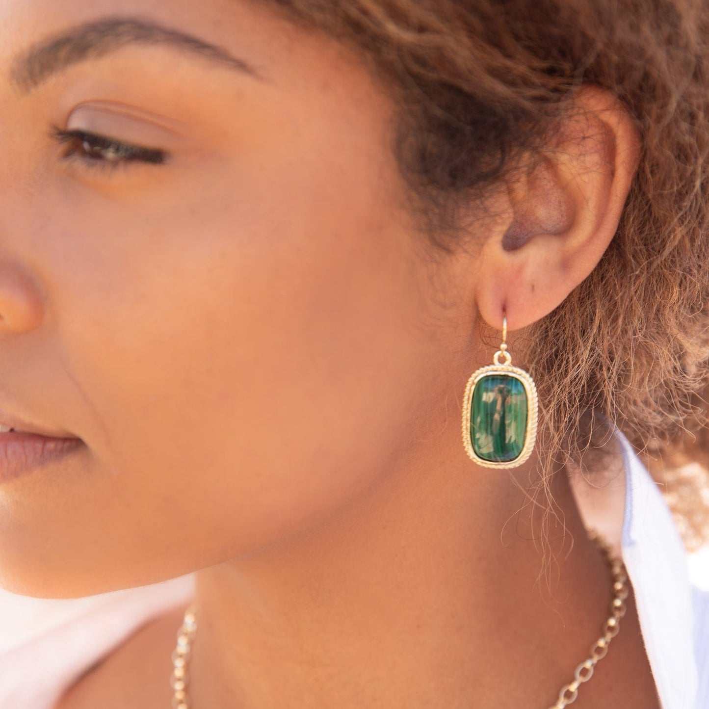 "Emerald Road" Malachite Earrings