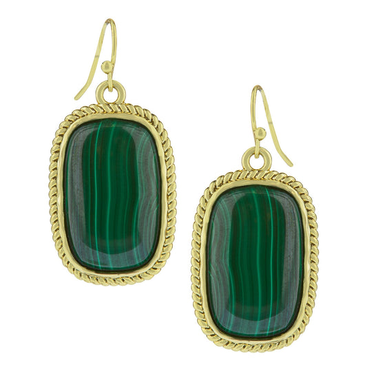 "Emerald Road" Malachite Earrings
